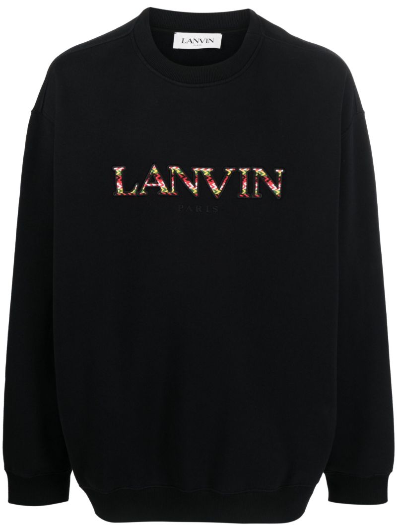 Black Embroidered Logo Sweatshirt
