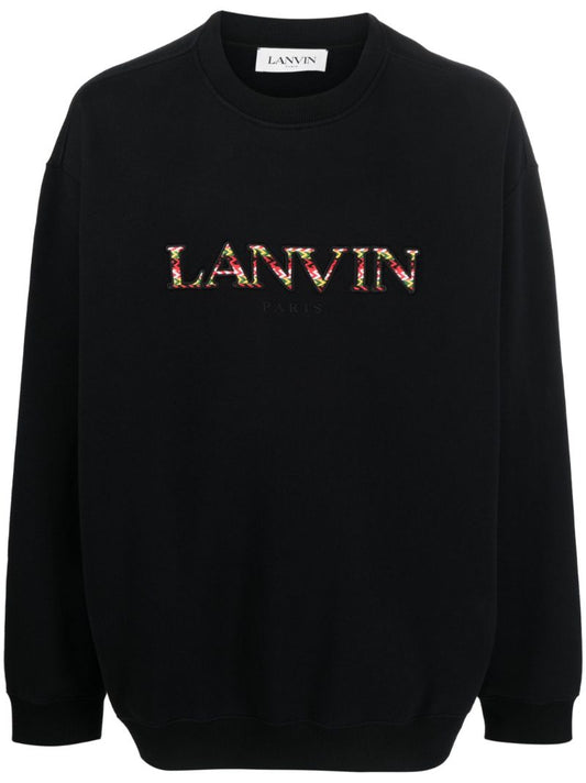 Black Embroidered Logo Sweatshirt