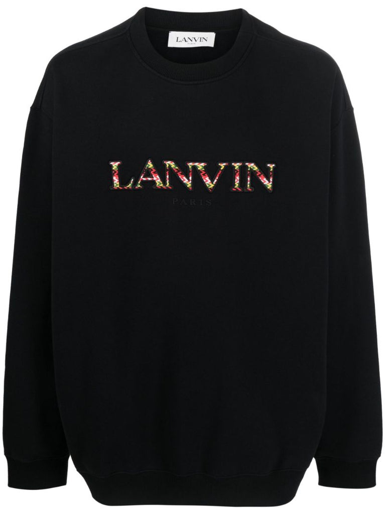 Black Embroidered Logo Sweatshirt
