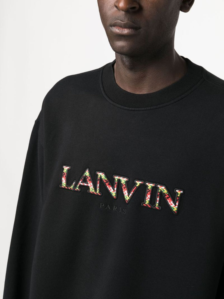 Black Embroidered Logo Sweatshirt