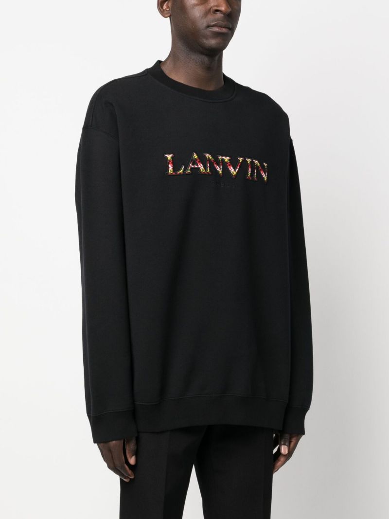 Black Embroidered Logo Sweatshirt