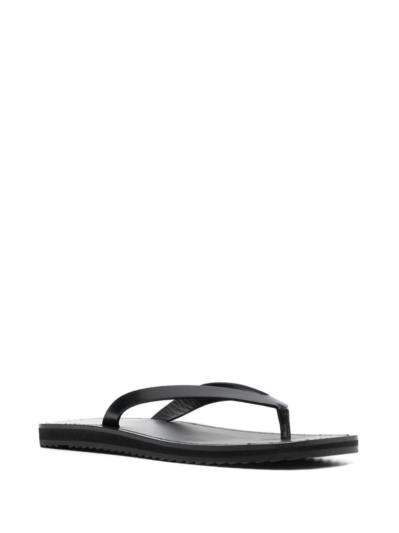 Black City Leather Flip-flops