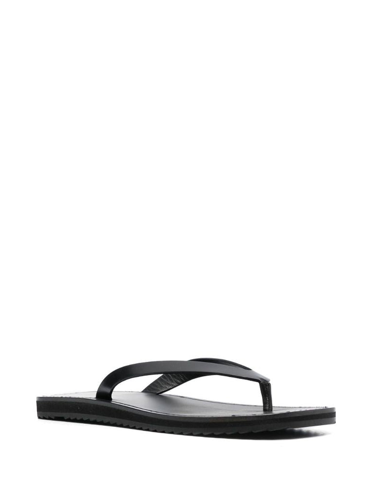 Black City Leather Flip-flops