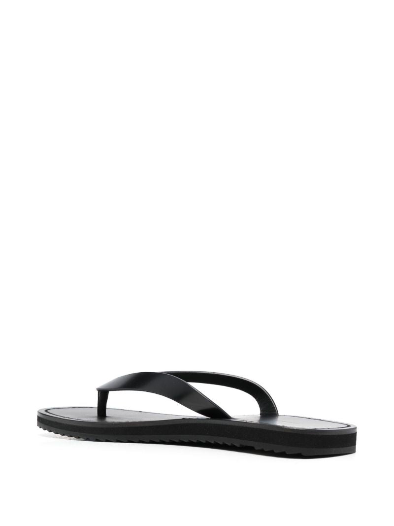 Black City Leather Flip-flops