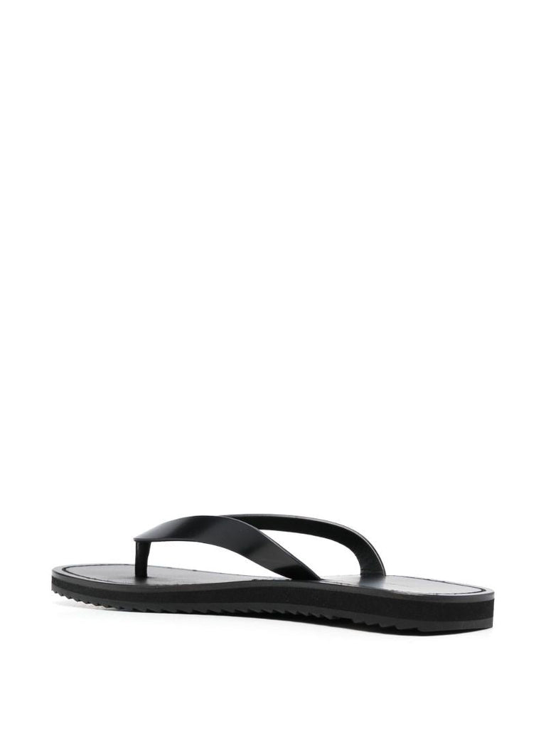 Black City Leather Flip-flops