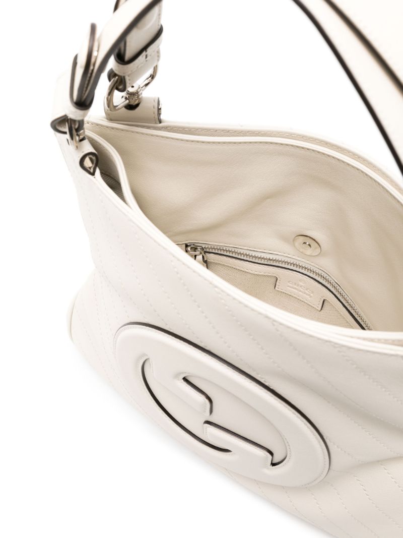 White Blondie Leather Tote Bag