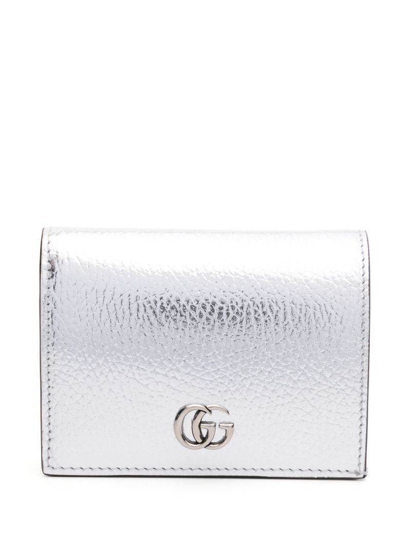 Silver-tone Gg Marmont Leather Wallet