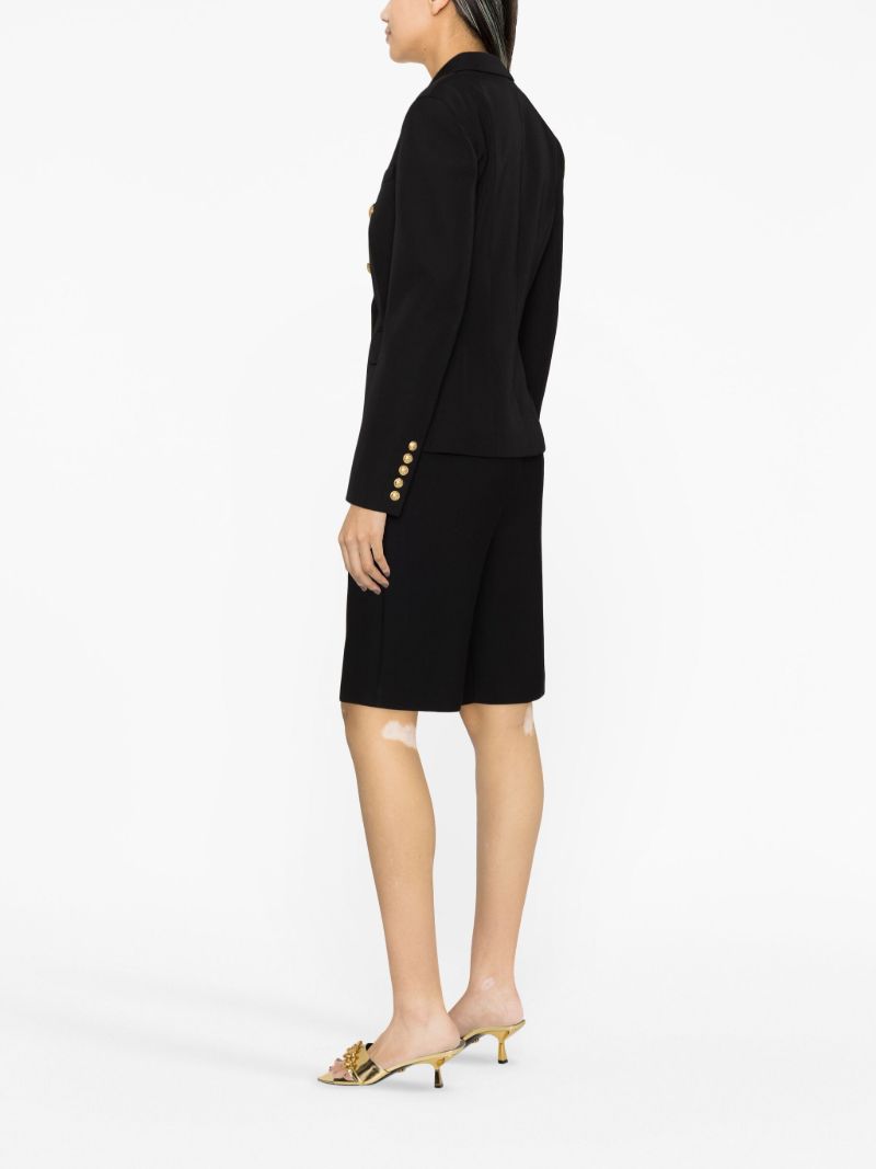 Black 6-buttons Double-breasted Blazer