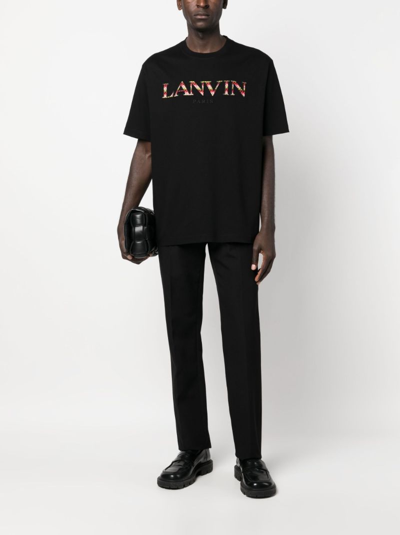 Black Embroidered Logo Short Sleeve T-shirt
