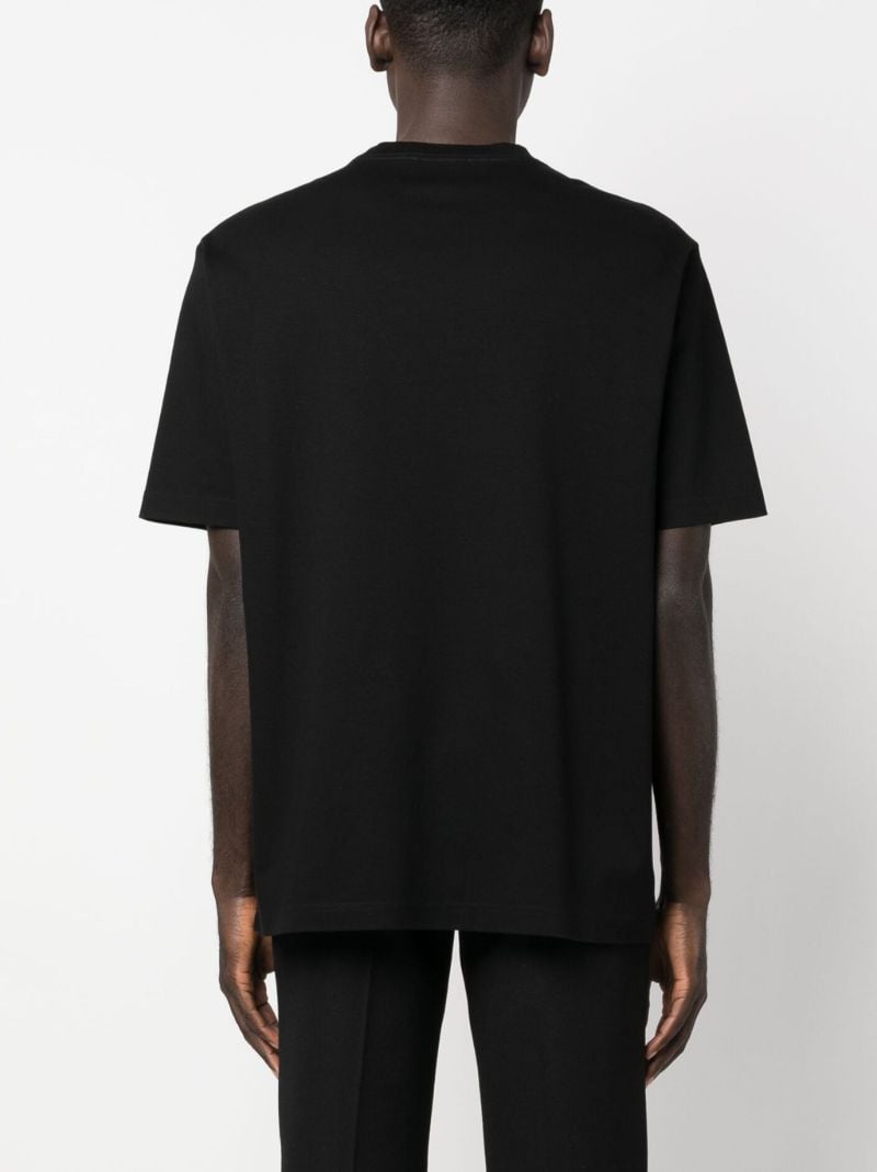 Black Embroidered Logo Short Sleeve T-shirt