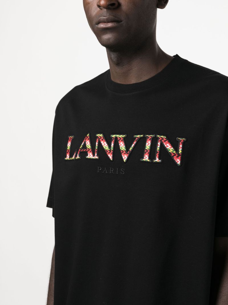 Black Embroidered Logo Short Sleeve T-shirt