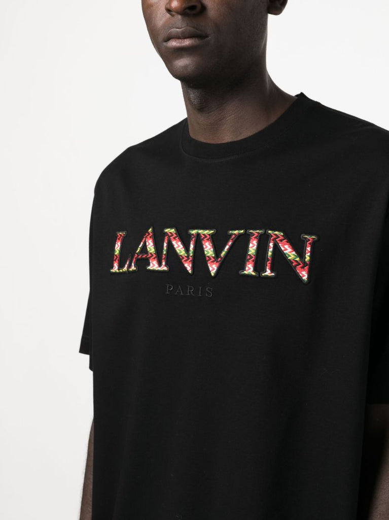 Black Embroidered Logo Short Sleeve T-shirt