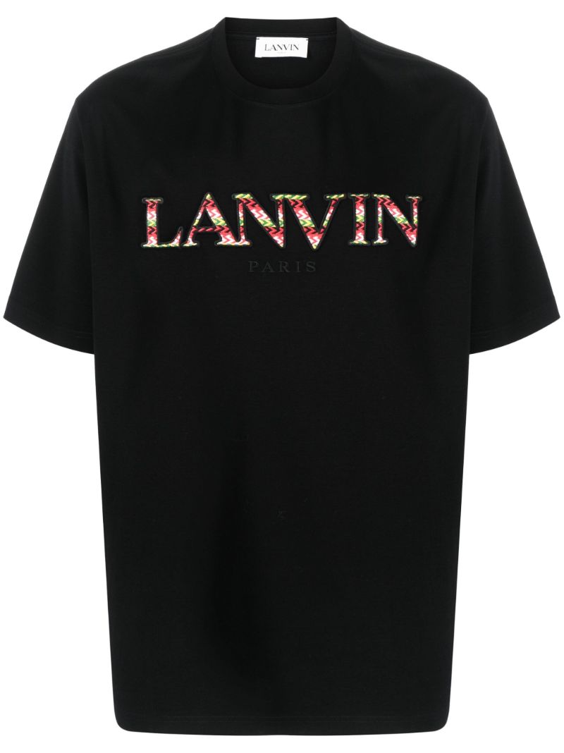 Black Embroidered Logo Short Sleeve T-shirt