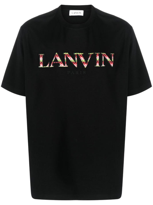 Black Embroidered Logo Short Sleeve T-shirt