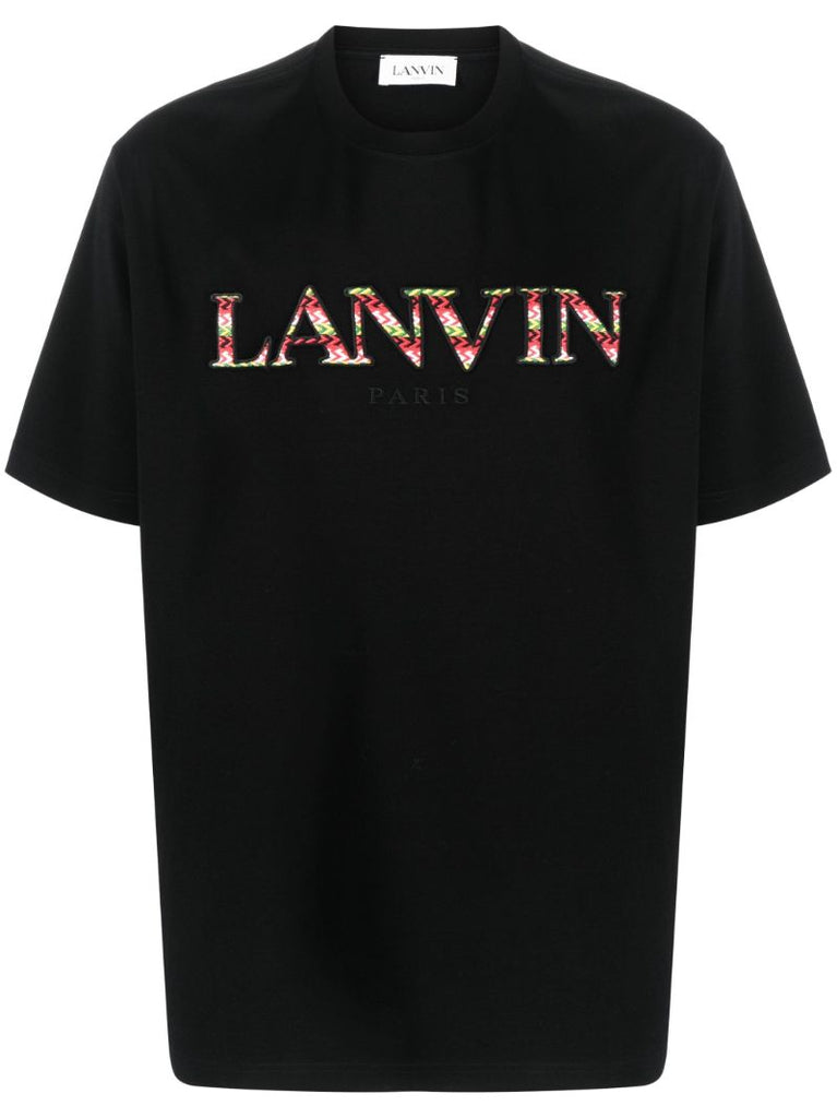 Black Embroidered Logo Short Sleeve T-shirt