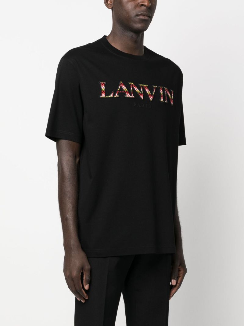 Black Embroidered Logo Short Sleeve T-shirt