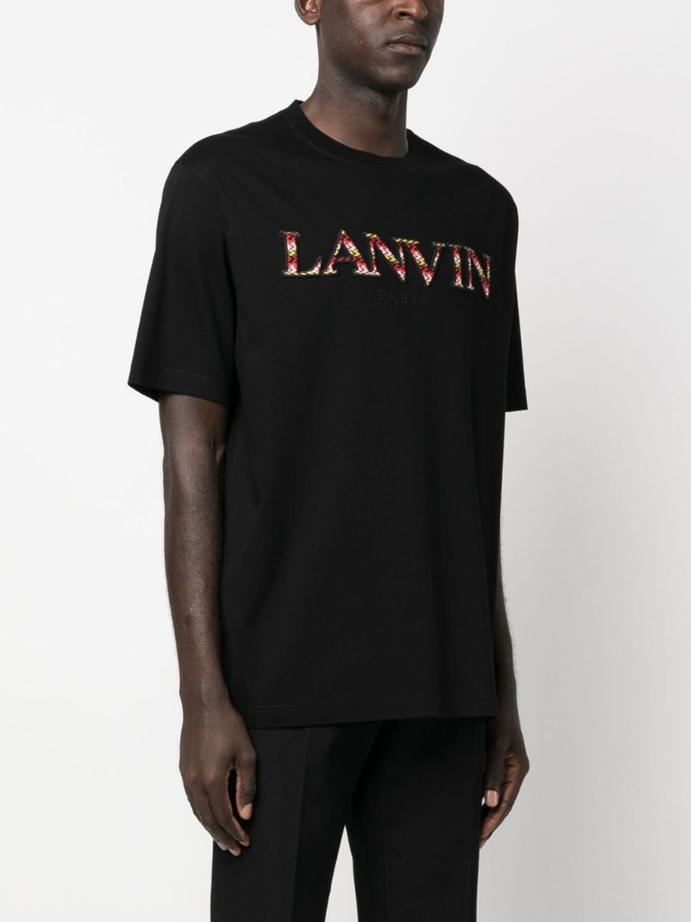 Black Embroidered Logo Short Sleeve T-shirt