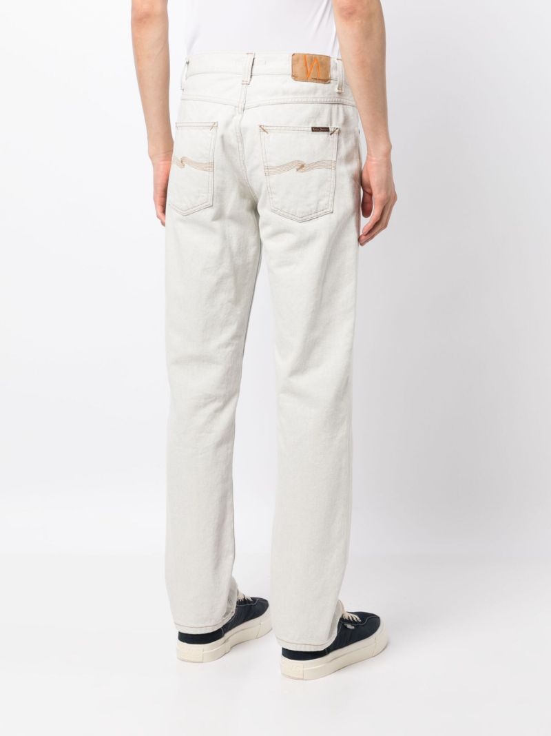 White Gritty Jackson Straight Jeans