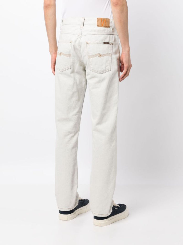White Gritty Jackson Straight Jeans