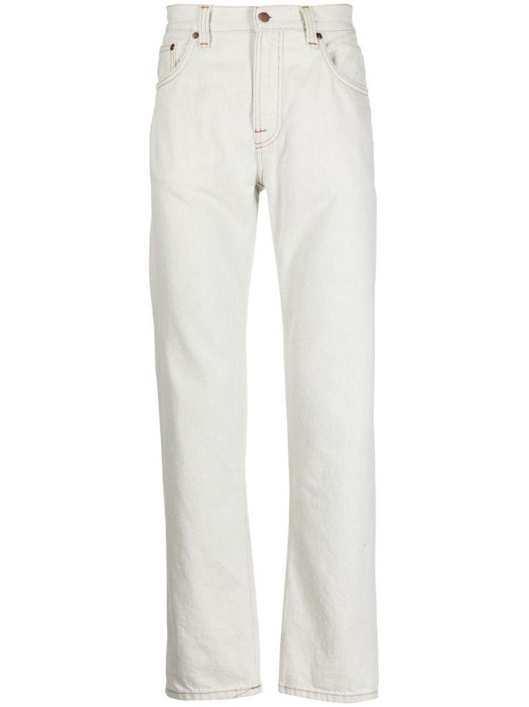 White Gritty Jackson Straight Jeans