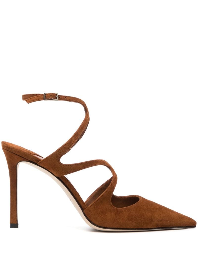 Brown Azia 105 Pointed Pumps