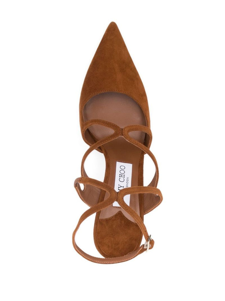Brown Azia 105 Pointed Pumps
