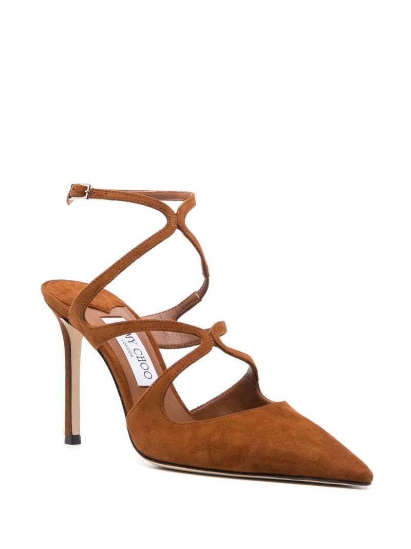Brown Azia 105 Pointed Pumps