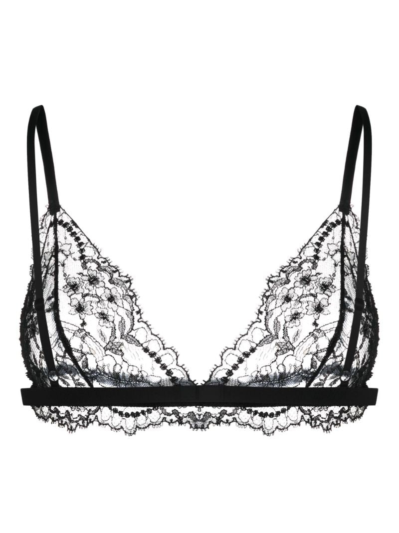 Black Chantilly Lace Triangle Bra
