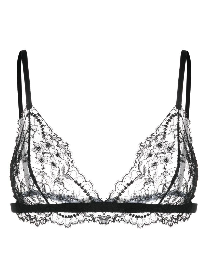 Black Chantilly Lace Triangle Bra