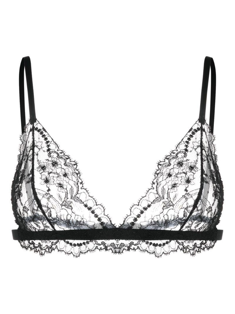 Black Chantilly Lace Triangle Bra