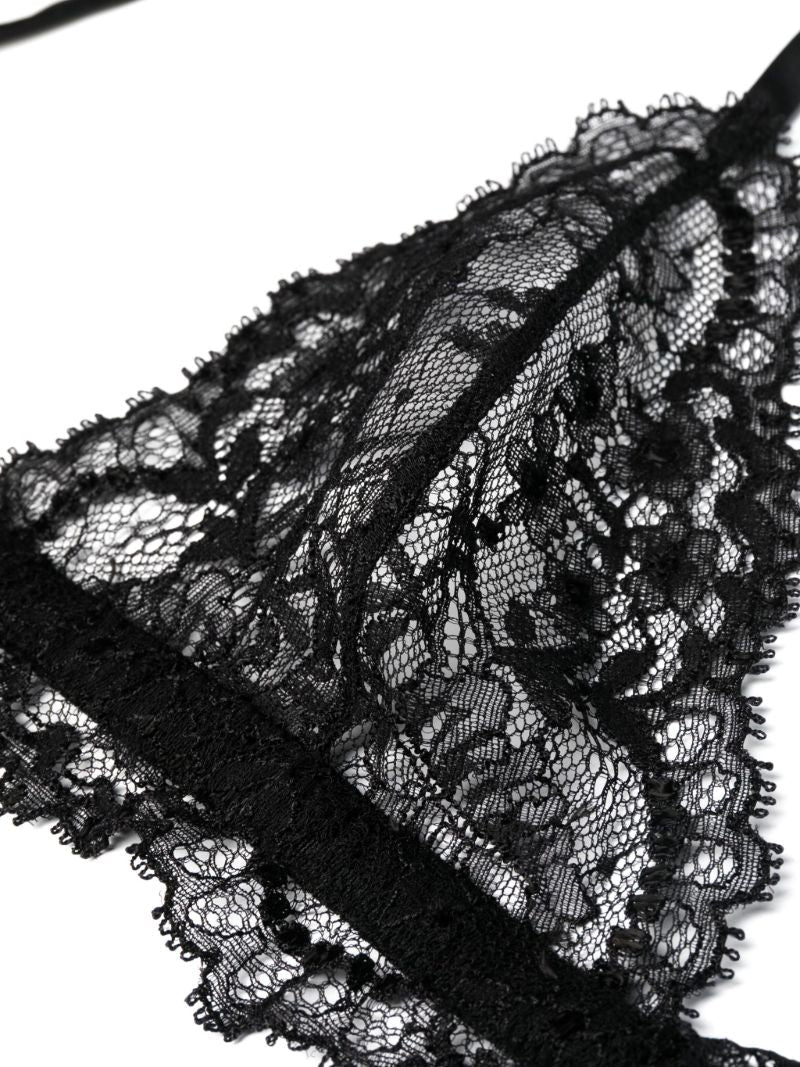 Black Chantilly Lace Triangle Bra