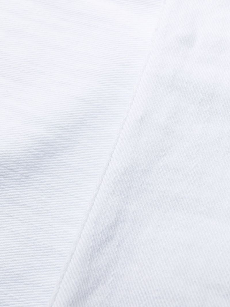 White Mid-rise Slim Jeans