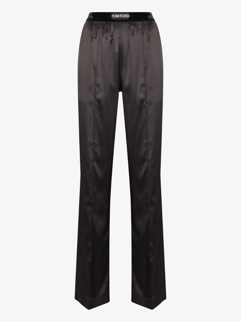 Slim Leg Silk Trousers