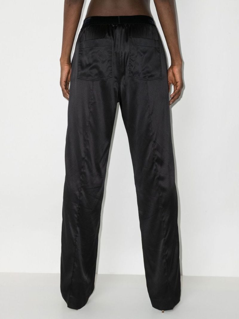 Slim Leg Silk Trousers