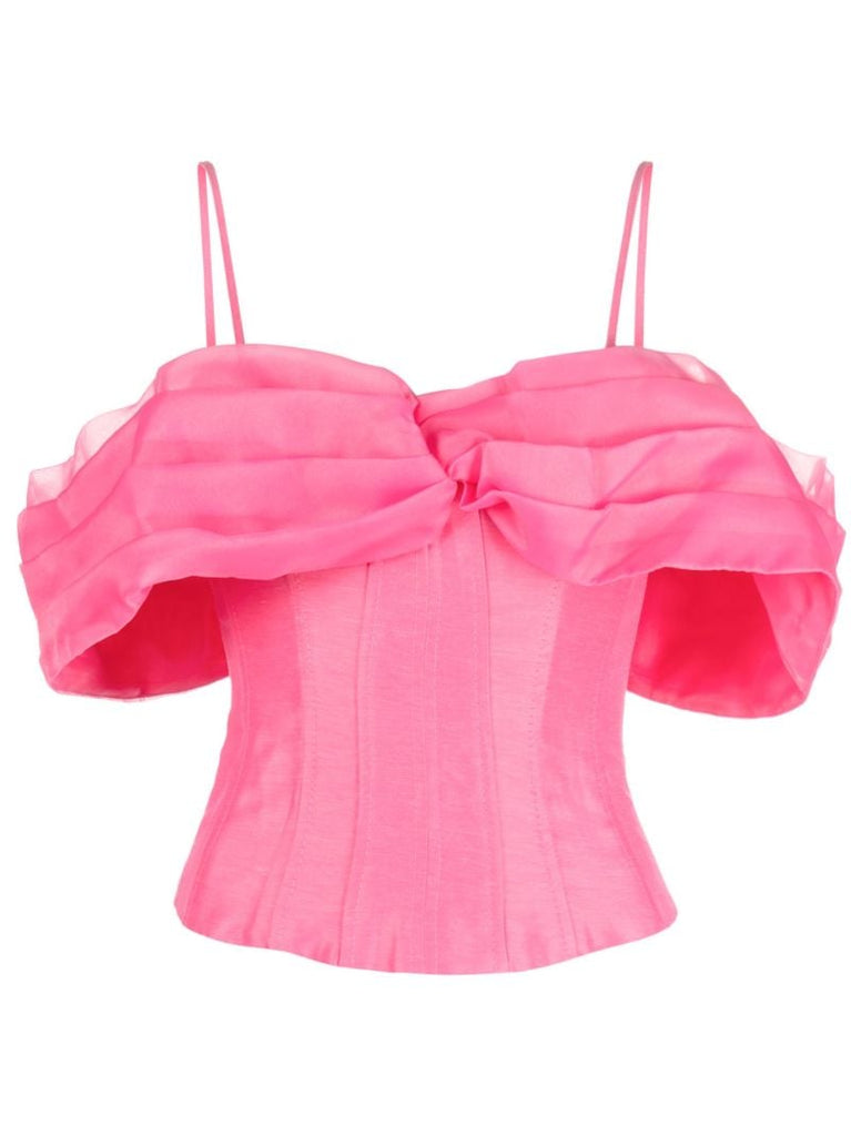 Pink Codelia Off-the-shoulder Corset Top