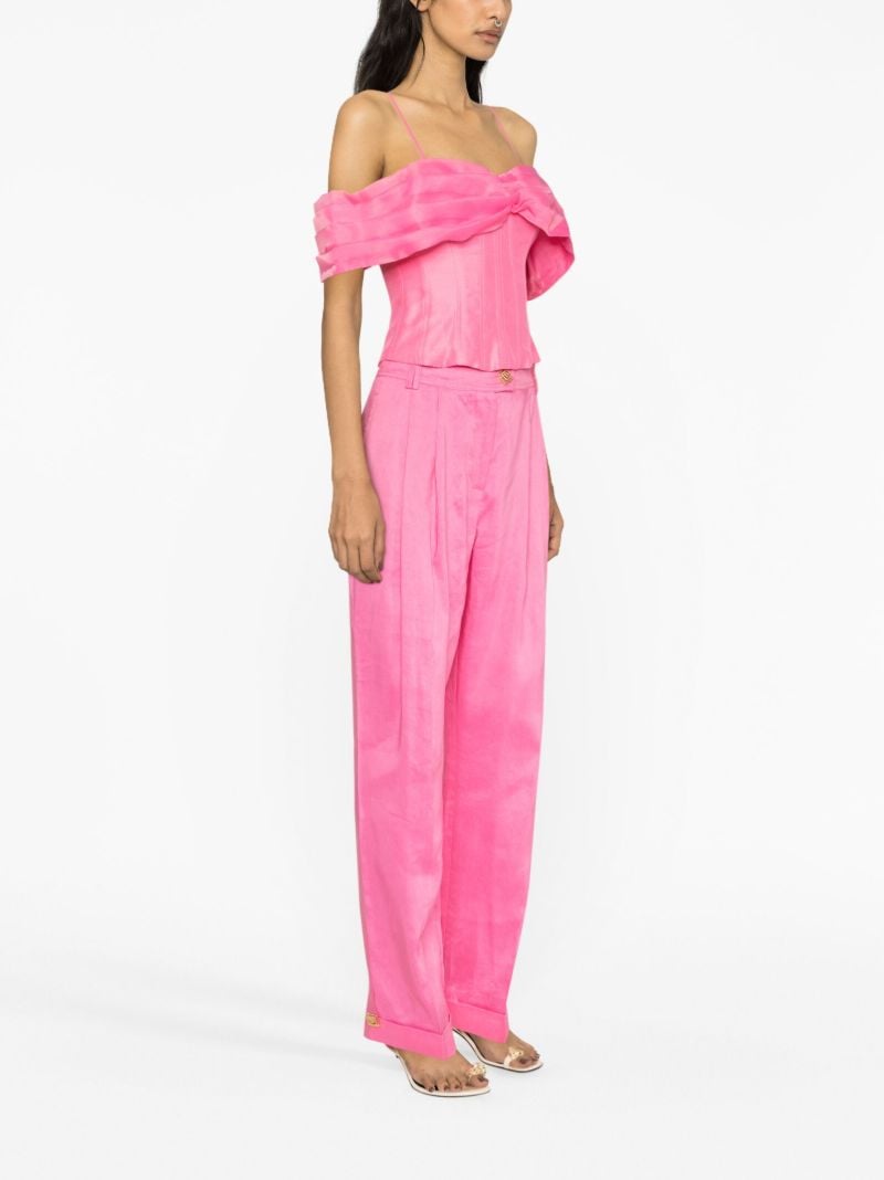 Pink Codelia Off-the-shoulder Corset Top