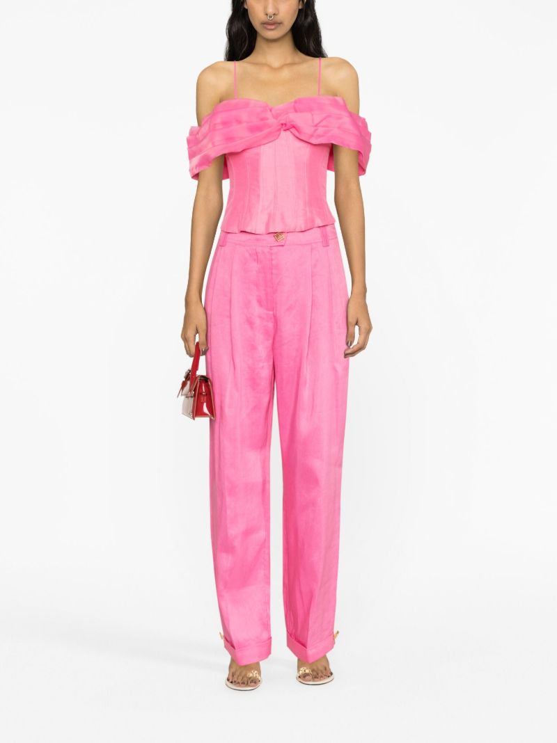 Pink Codelia Off-the-shoulder Corset Top