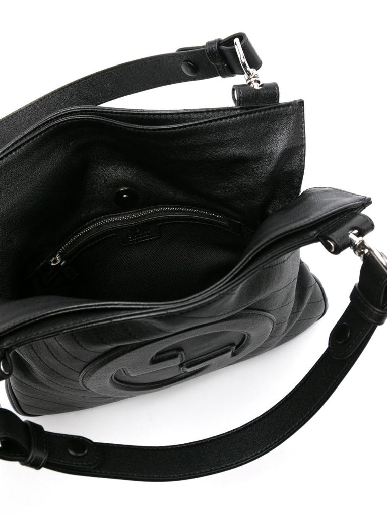 Black Blonde Small Leather Tote Bag
