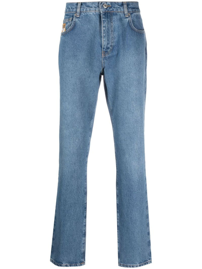 Blue Leo Teddy-print Jeans