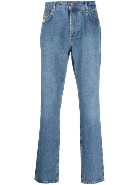 Blue Leo Teddy-print Jeans