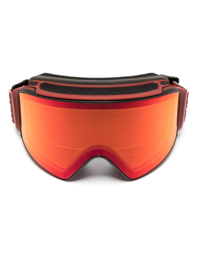 Red M4 Mirrored Ski Goggles