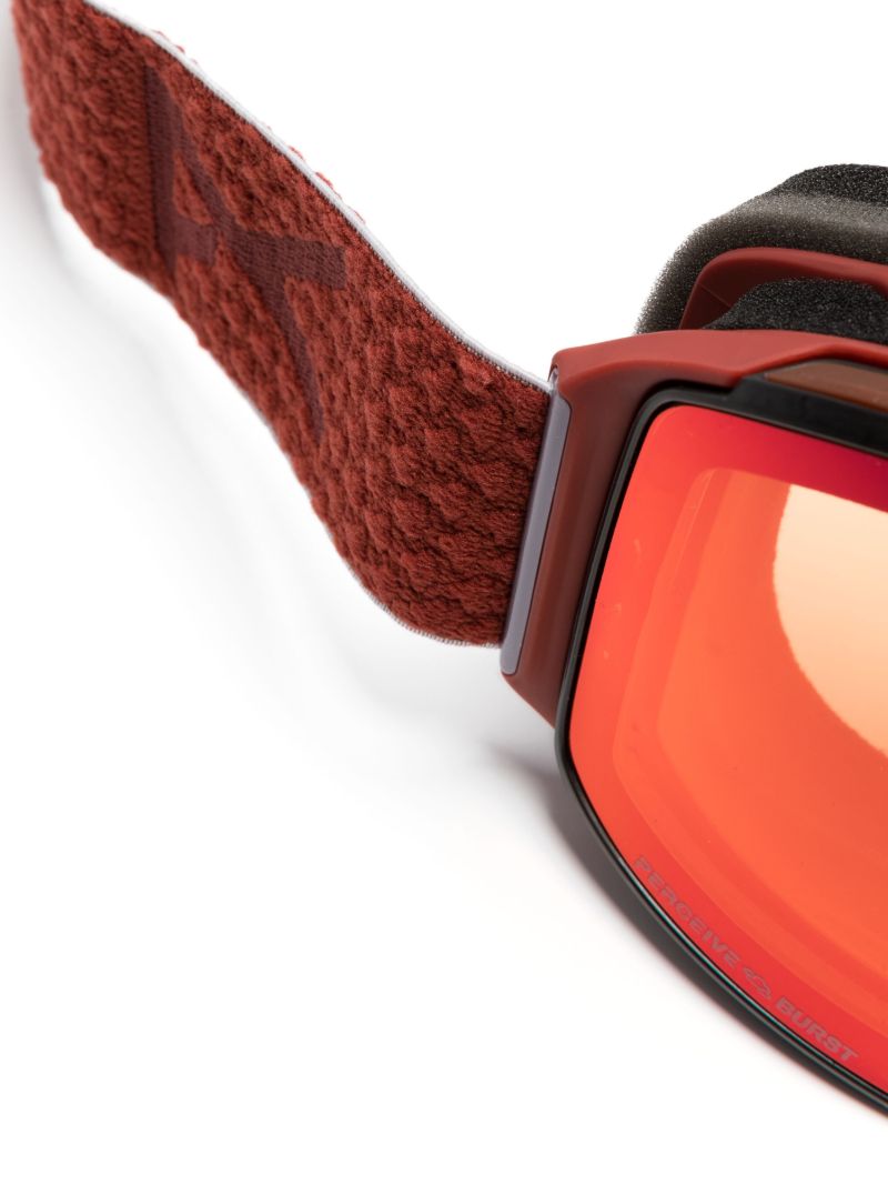 Red M4 Mirrored Ski Goggles