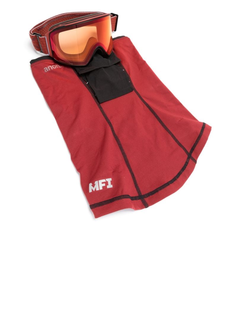 Red M4 Mirrored Ski Goggles