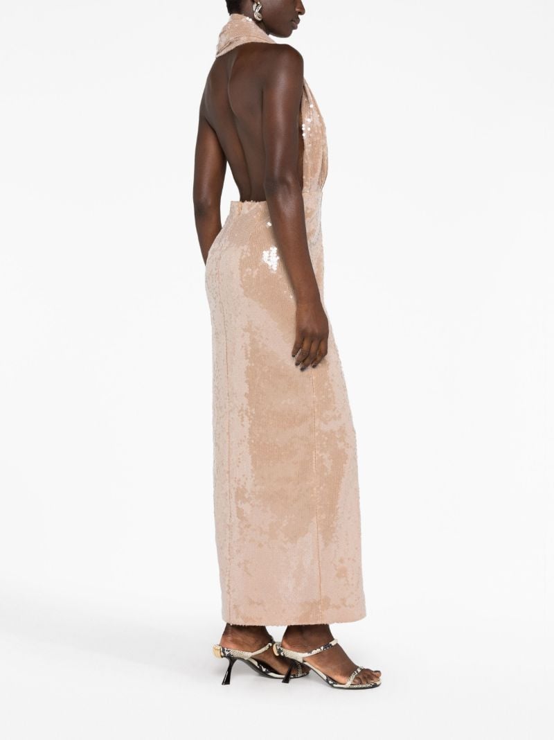 Neutral Vesper Sequin-embellished Dress