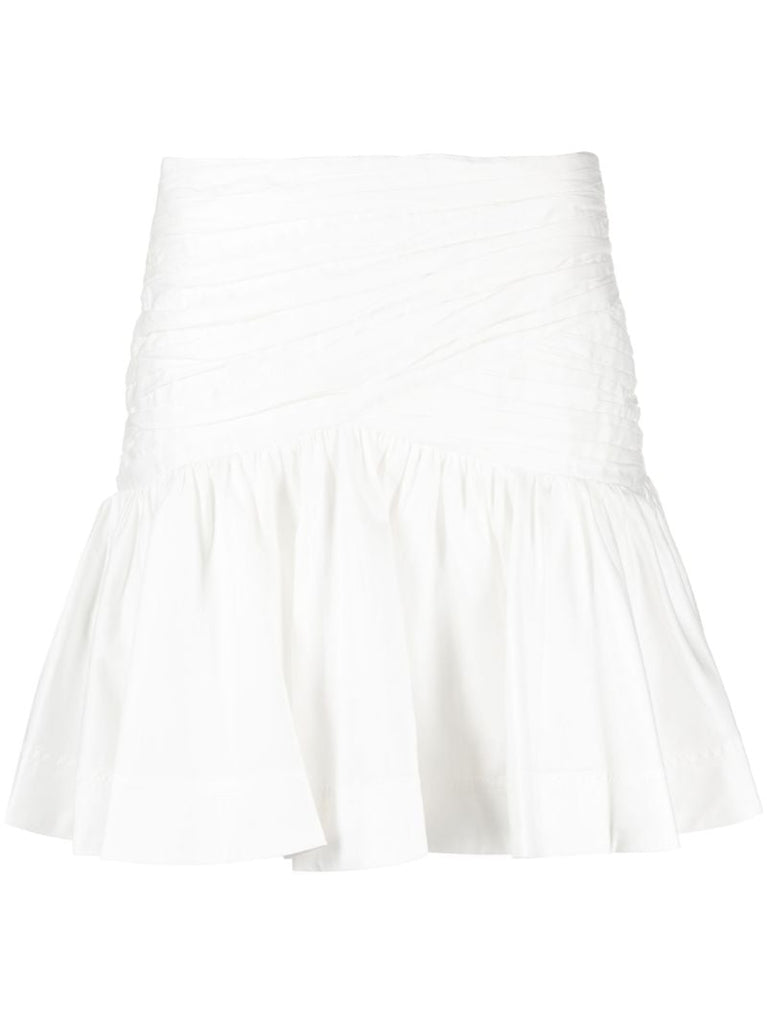 Neutral Carrie Cotton Mini Skirt