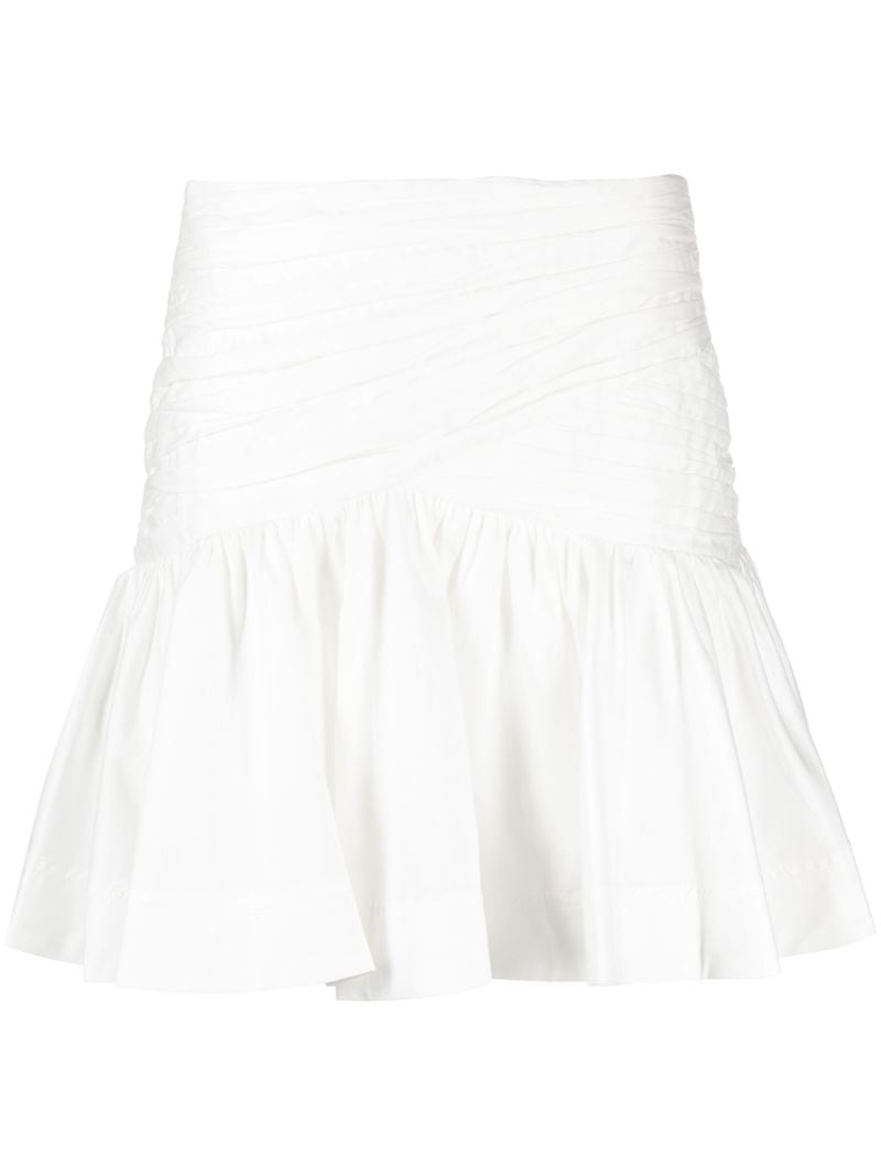 Neutral Carrie Cotton Mini Skirt