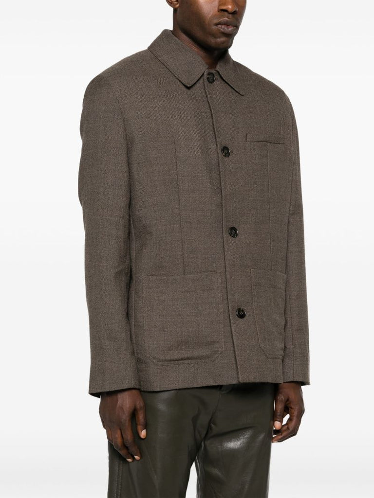 Brown Dart-detail Jacket
