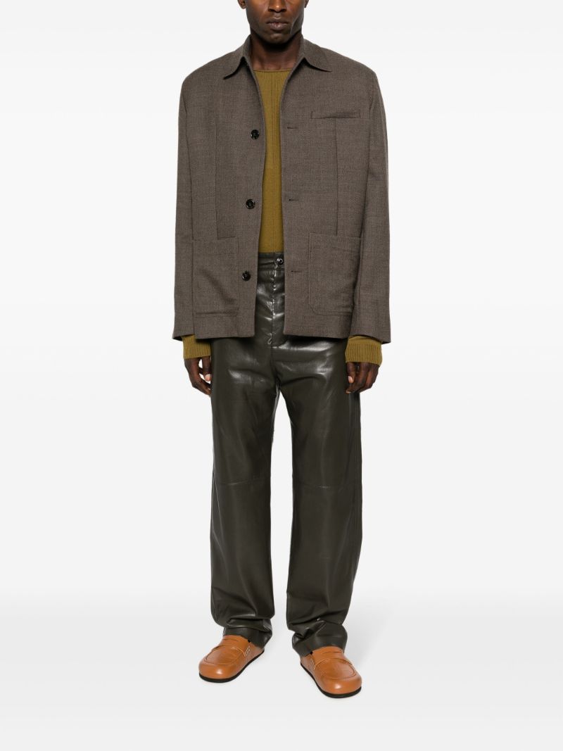 Brown Dart-detail Jacket