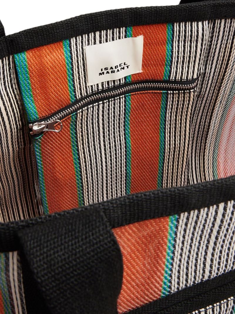 Orange Darwen Striped Tote Bag