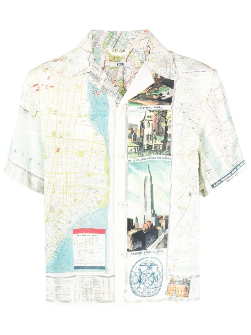 Neutral New York City Map Shirt